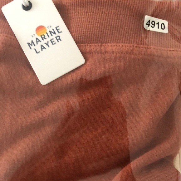 Marine Layer Blake Pant Vintage Terry Joggers in Amber Brown Dip Dye NWT Small - Picture 9 of 9